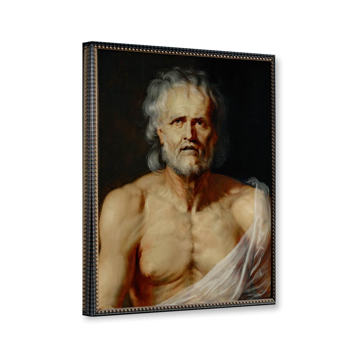 Der sterbende Seneca, Antwerpen von Peter Paul Rubens als Leinwand – Perspektivansicht