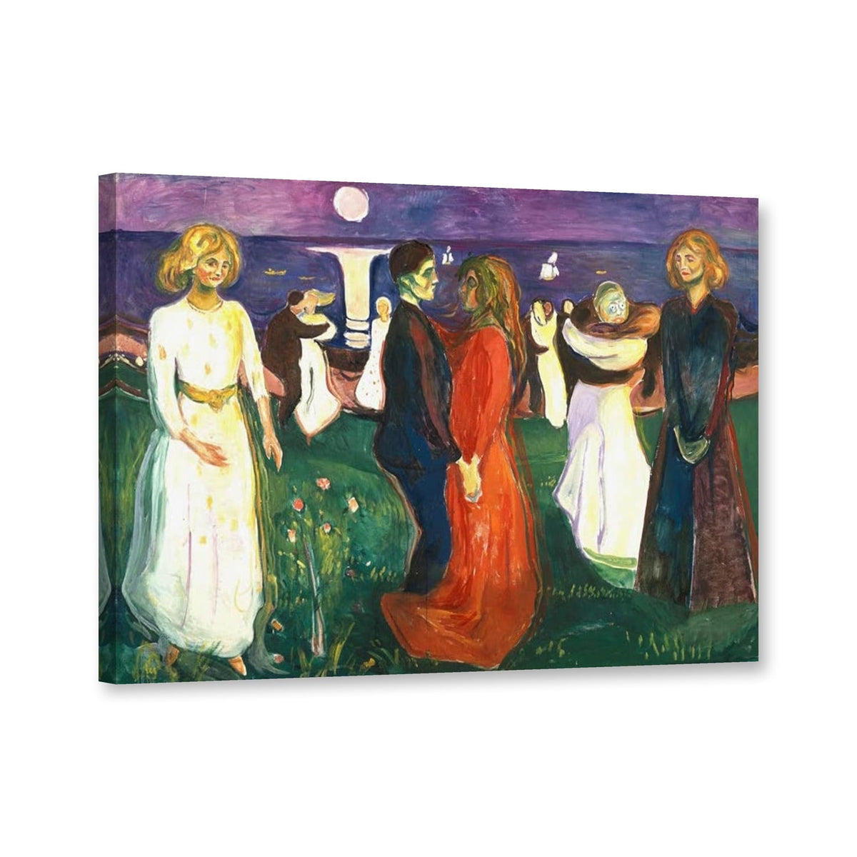 Der Tanz des Lebens, 1925 von Edvard Munch als Leinwand – Perspektivansicht