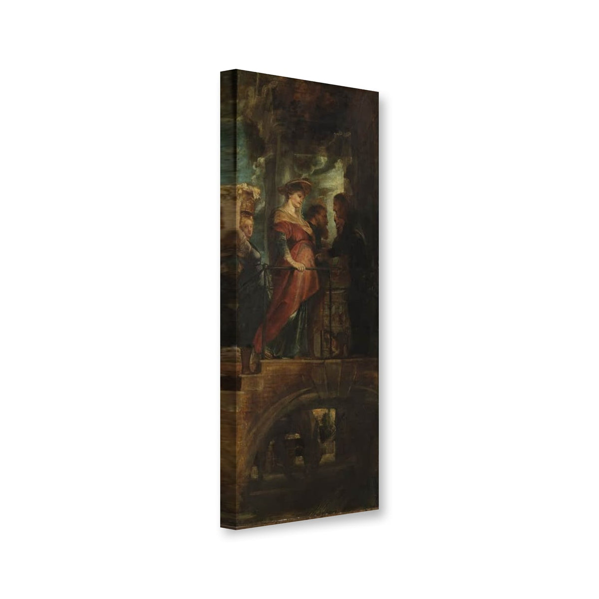 Die Heimsuchung, Modello für den Antwerpener Hochaltar von Peter Paul Rubens als Leinwand – Perspektivansicht