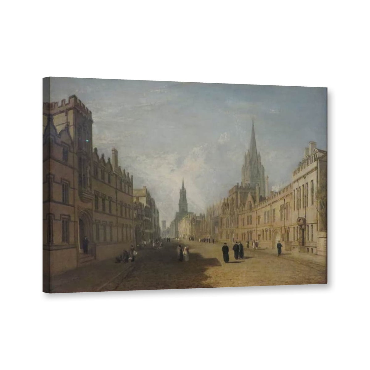 Die High Street in Oxford von William Turner als Leinwand – Perspektivansicht
