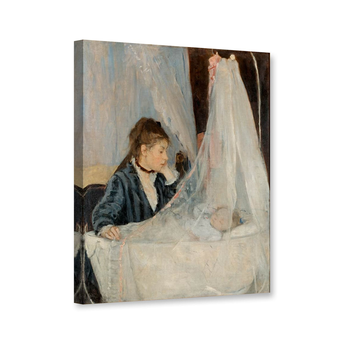 Die Wiege von Berthe Morisot als Leinwand – Perspektivansicht