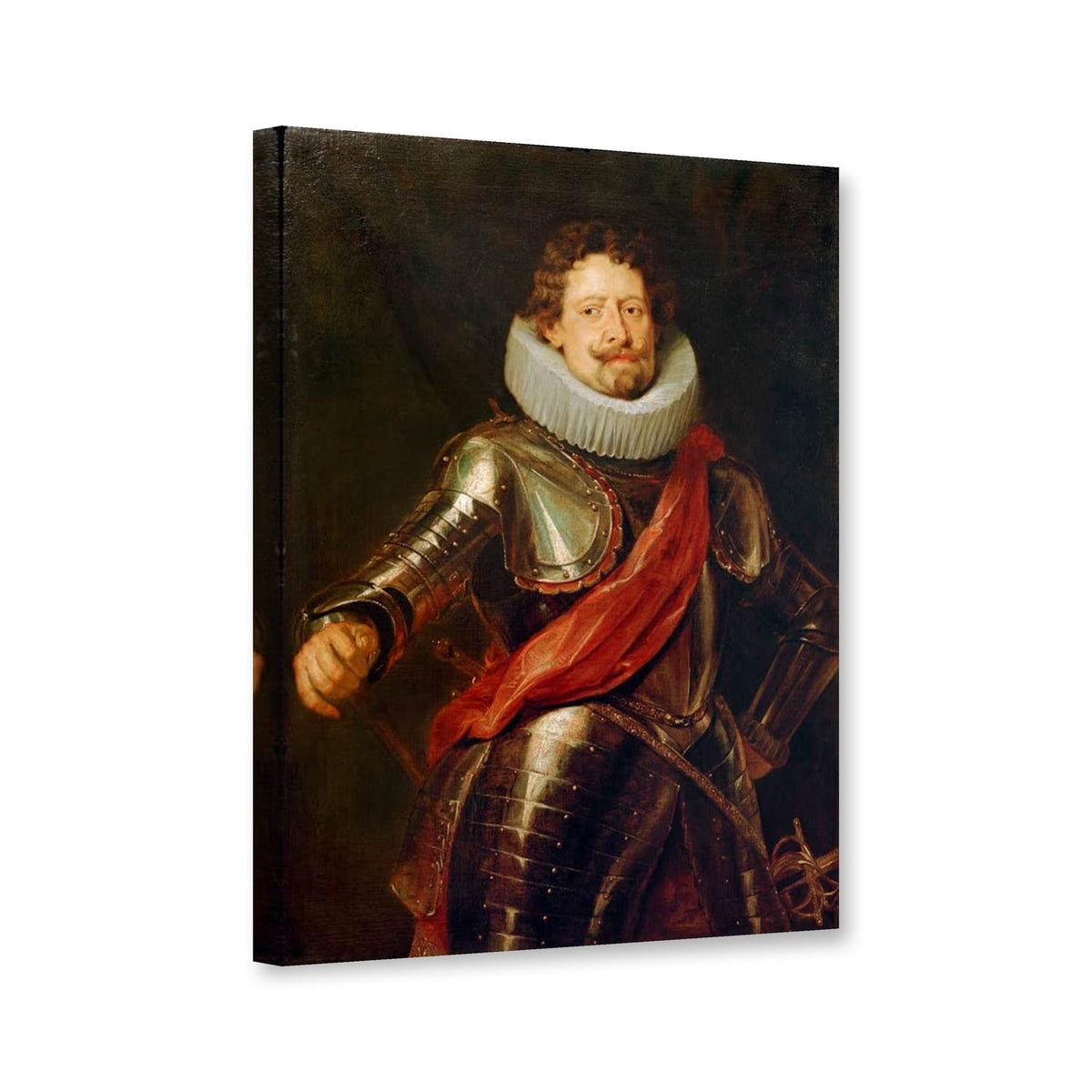 Diego Messía Felipe de Guzmán, Marquis von Leganés von Peter Paul Rubens als Leinwand – Perspektivansicht