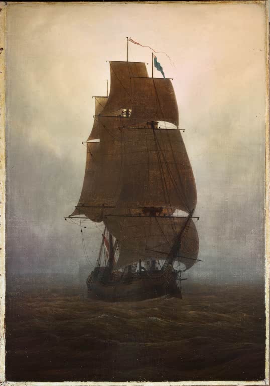 Segelschiff im Nebel | Caspar David Friedrich