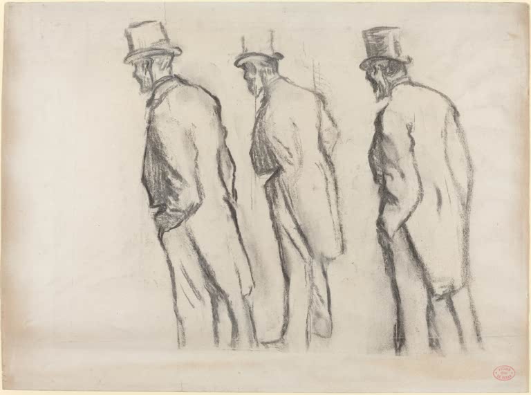 Trois études de Ludovic Halévy debout