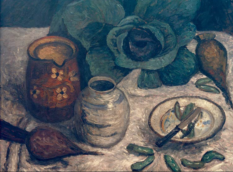 Stillleben mit Kohl und Rüben