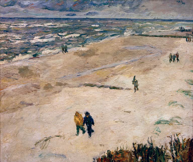 Leute nach der Arbeit am Meer (Am Strand von Wangerooge)