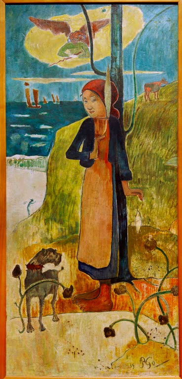 Jeune bretonne filant (sainte Jeanne d'Arc)