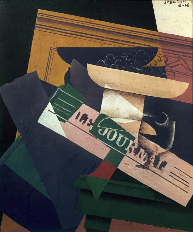 Nature morte avec compotier et journal