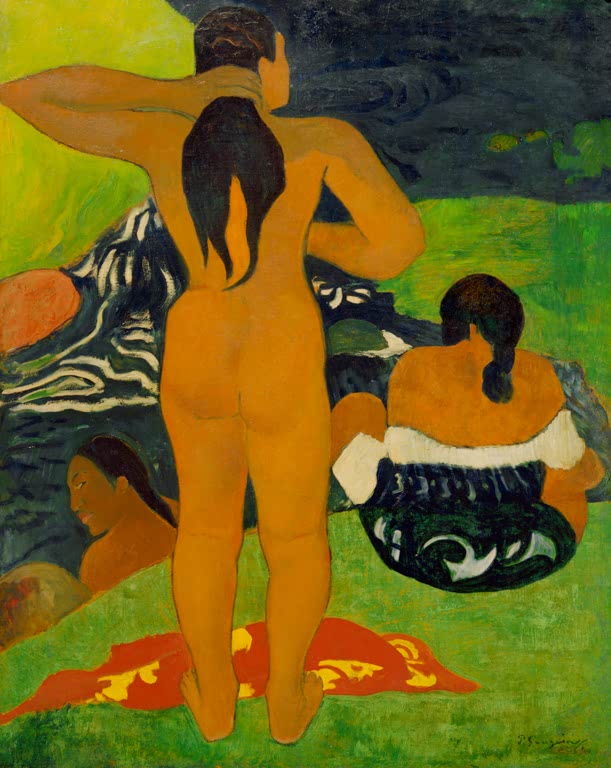 Tahitiennes sur la plage