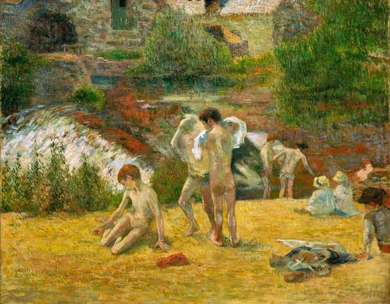 Jeunes Bretons au bain, ou La baignade au moulin du Bois d'Amour