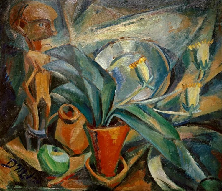 Stillleben mit Calla und Figur