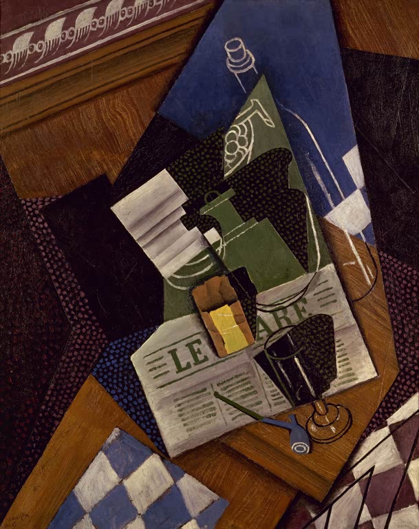 Nature morte à la bouteille d'eau, bouteille et compotier