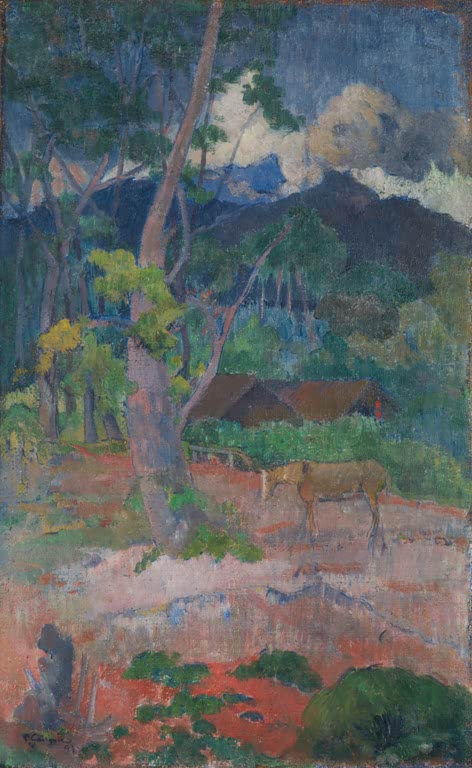 Paysage au cheval