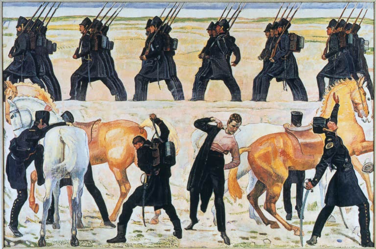 Auszug der Jenenser Studenten in den Freiheitskampf gegen Napoleon 1813