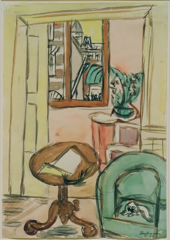 Interieur mit rundem Tisch