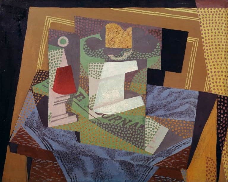 Compotier sur un table (Compotier sur le tapis bleu)