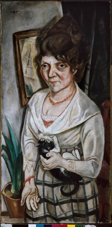 Bildnis Fridel Battenberg mit Katze