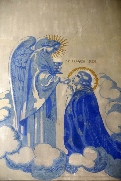 Un ange donnant la communion au roi saint Louis