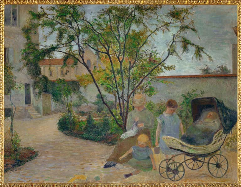 Jardin à Vaugirard, ou La famille du peintre dans le jardin de la rue Carcel
