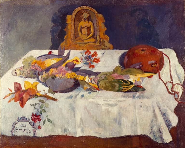 Nature morte avec perroquets