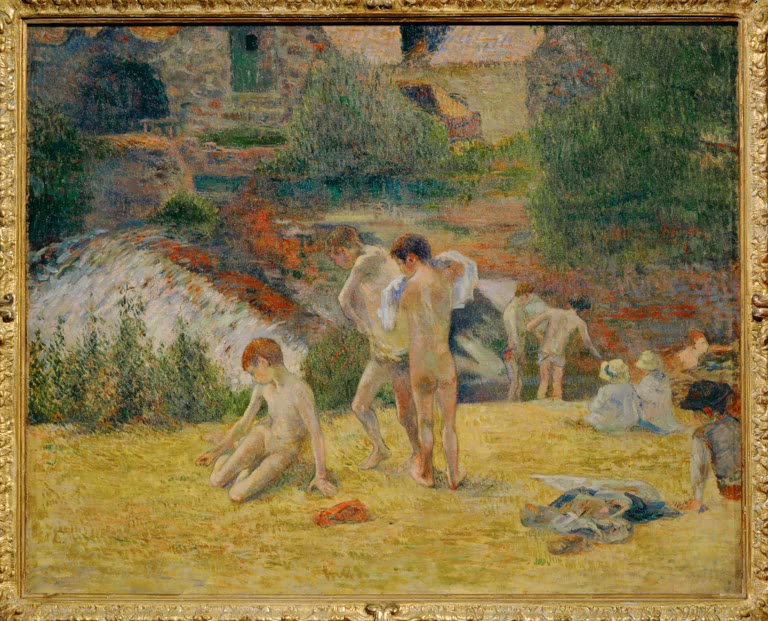 Jeunes Bretons au bain, ou La baignade au moulin du Bois d'Amour