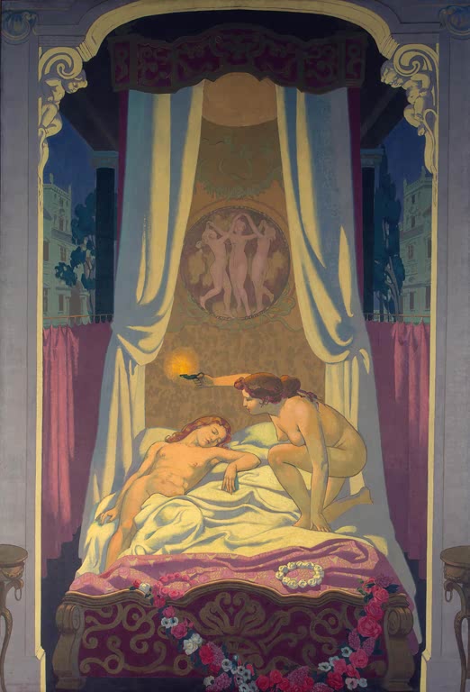 Histoire de Psyché, tableau 3: "Psyché découvre que son amant mystérieux est Eros"