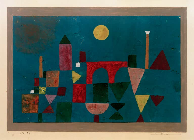 Kunstdruck „Rote Brücke“ von Paul Klee