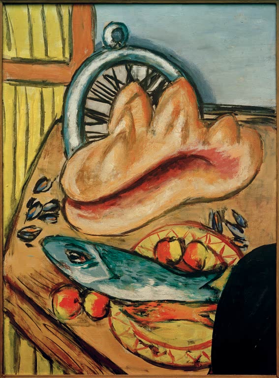 Stillleben mit Fisch und Muschel
