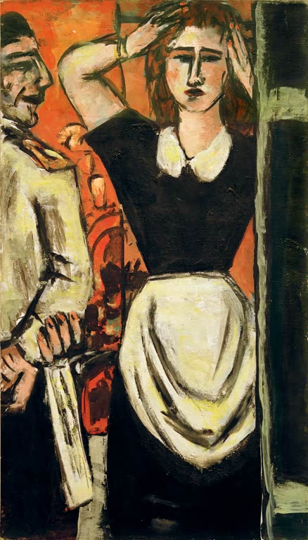 Kellner und Garderobenmädchen
