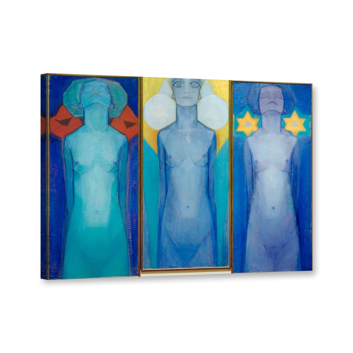 Evolution, 1911, Den Haag von Piet Mondrian als Leinwand – Perspektivansicht