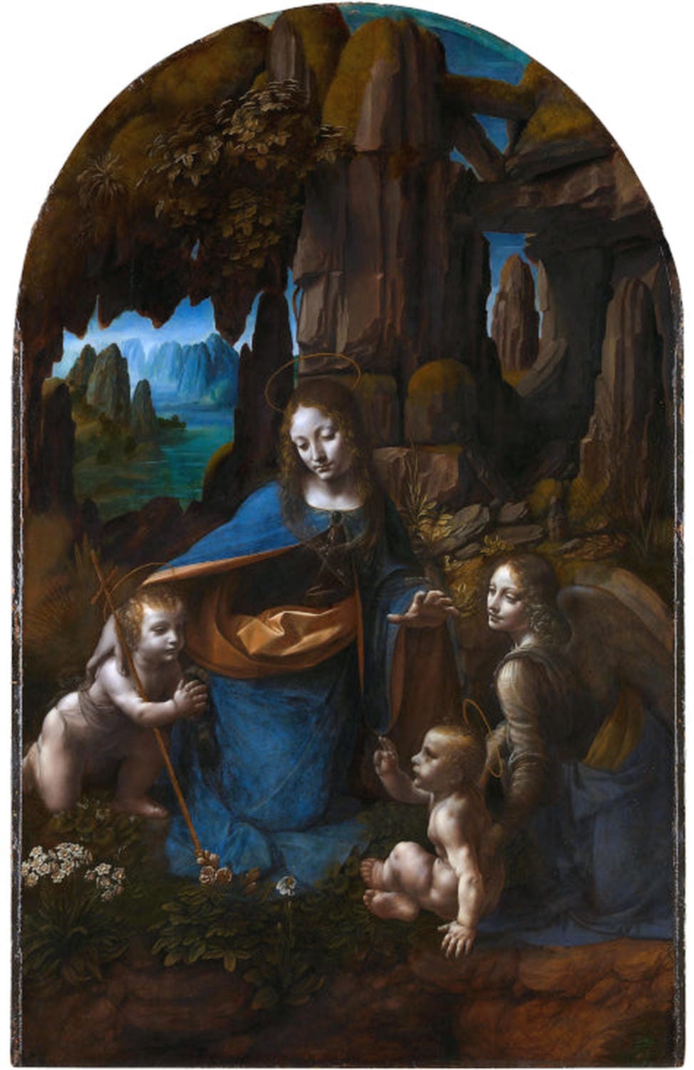 Leonardo da Vincis zweite „Felsengrottenmadonna“ als hochwertiger Kunstdruck – eine überarbeitete, theologisch deutliche Version des Meisterwerks mit klassischer Symbolik und malerischer Brillanz. Jetzt entdecken!