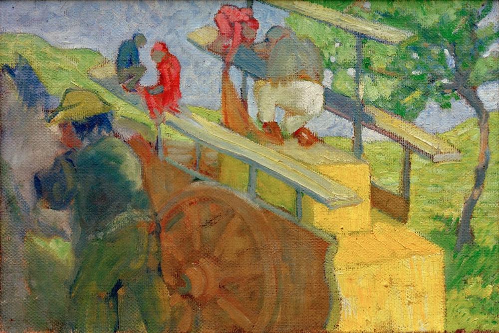 Kunstdruck Äffchen auf einem Karren von Franz Marc als hochwertiger Kunstprint