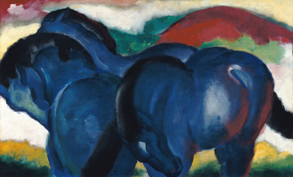 Kunstdruck Die kleinen blauen Pferde von Franz Marc als hochwertiger Kunstprint