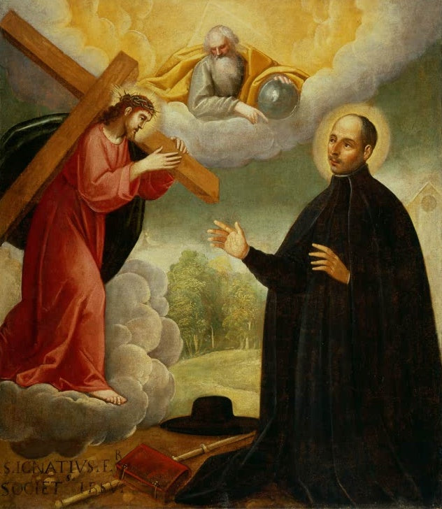 Giovanna Garzoni Der heilige Ignatius von Loyola erblickt den kreuztragenden Christus Kunstkopie, Christus mit Kreuz
