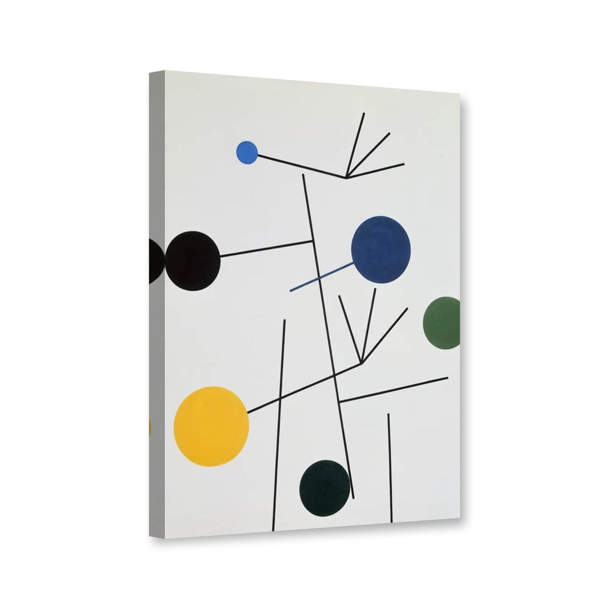 Gleichgewicht, 1934 von Sophie Taeuber-Arp als Leinwand – Perspektivansicht