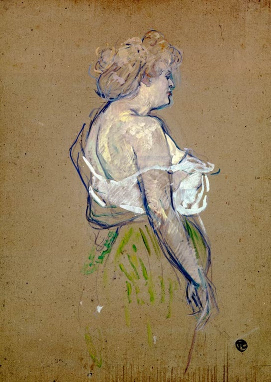 Henri de Toulouse-Lautrec Mademoiselle Lucie Bellanger im Profil Kunstkopie, Halbfigur einer Frau mit hochgestecktem Haar