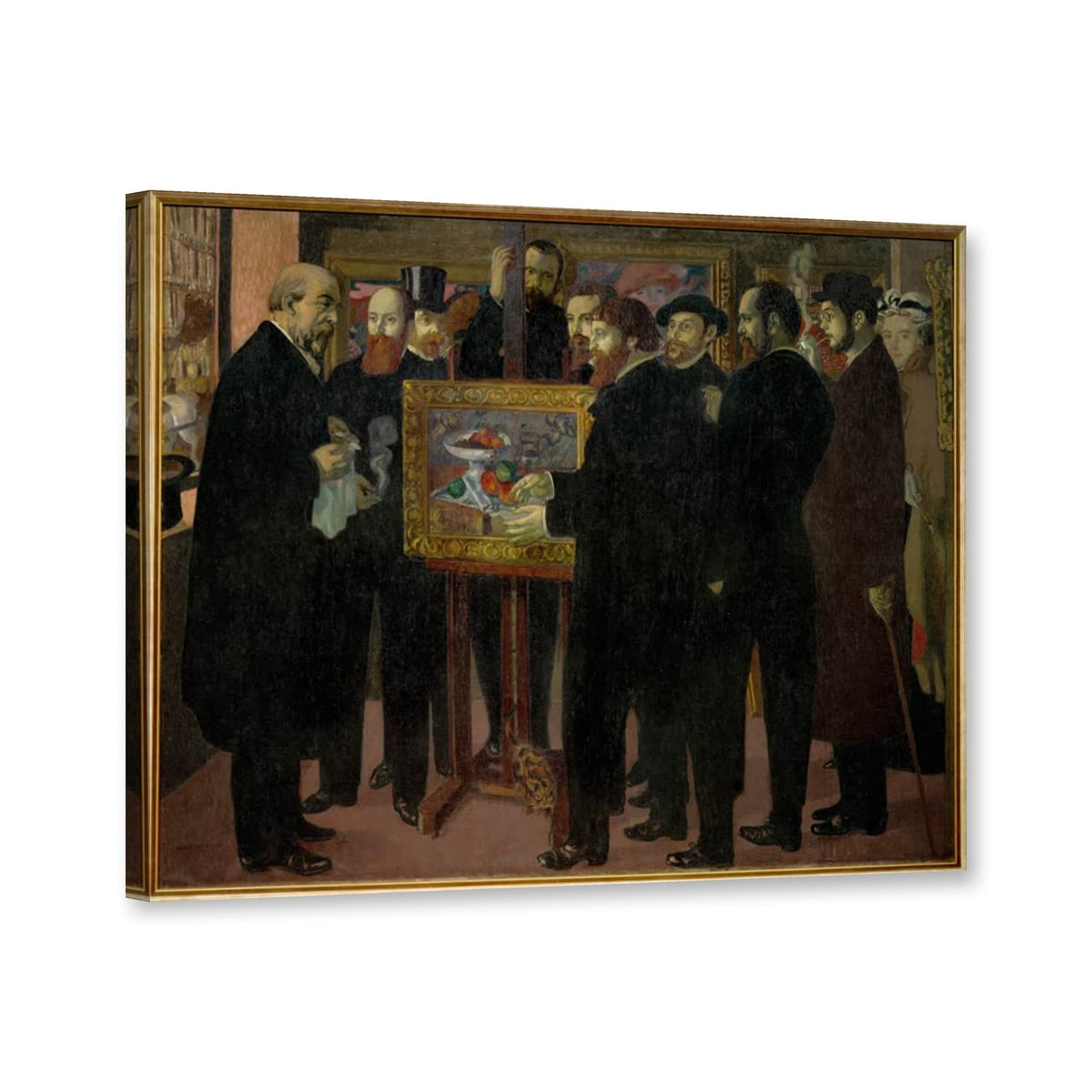 Hommage à Cézanne von Maurice Denis als Leinwand – Perspektivansicht