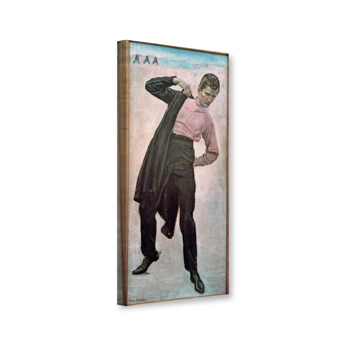 Jenenser Student von Ferdinand Hodler als Leinwand – Perspektivansicht
