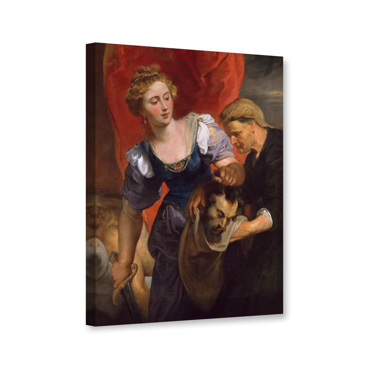 Judith mit dem Haupt des Holofernes, Uffizien von Peter Paul Rubens als Leinwand – Perspektivansicht