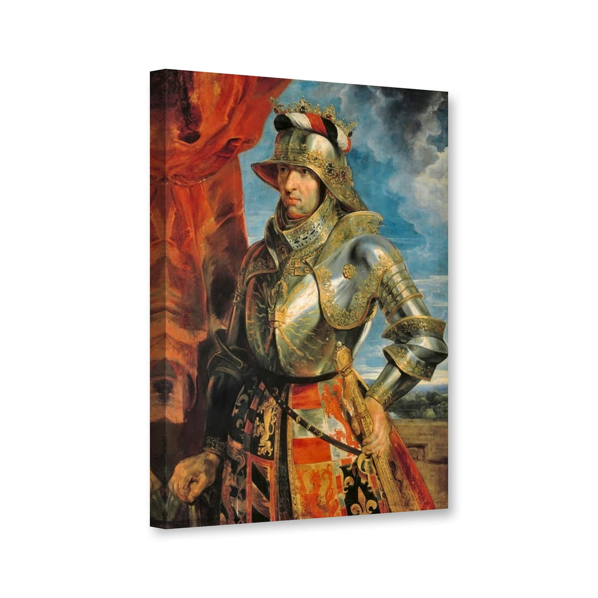 Kaiser Maximilian I. von Peter Paul Rubens als Leinwand – Perspektivansicht