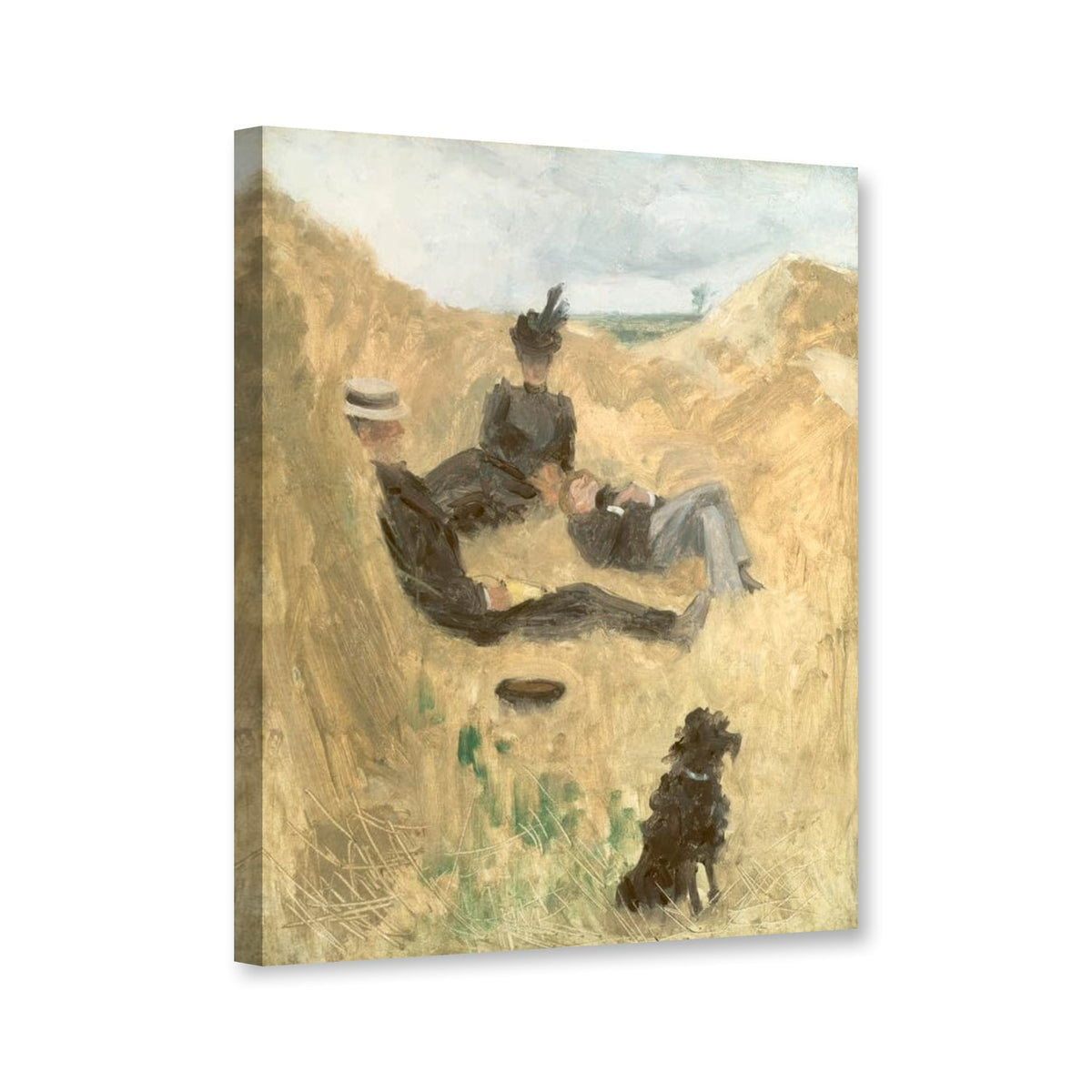 Landpartie von Henri de Toulouse-Lautrec als Leinwand – Perspektivansicht