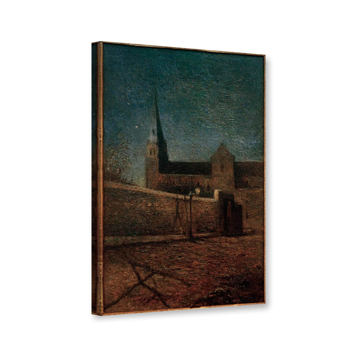 L'église de Vaugirard von Paul Gauguin als Leinwand – Perspektivansicht