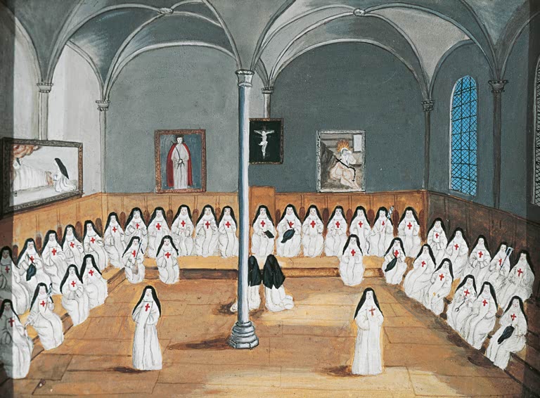 Louise-Magdeleine Hortemels Kloster Port-Royal des Champs: Kapitel der Schwestern Kunstkopie, Nonnen im Kapitelsaal