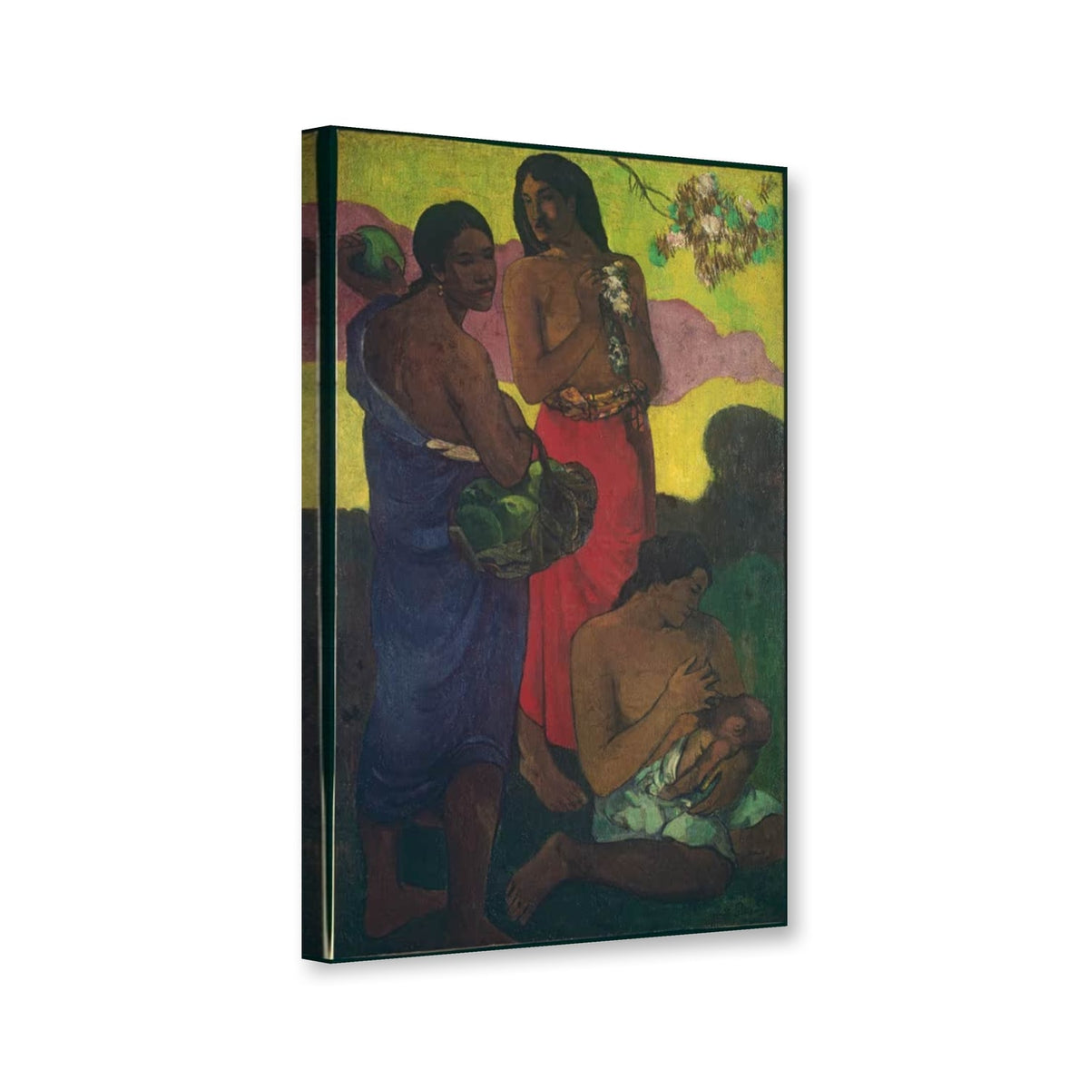 Maternité von Paul Gauguin als Leinwand – Perspektivansicht