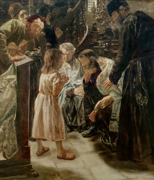 Junger Jesus im Tempel inmitten gestikulierender Gelehrter – Max Liebermann Der zwölfjährige Jesus im Tempel Kunstkopie