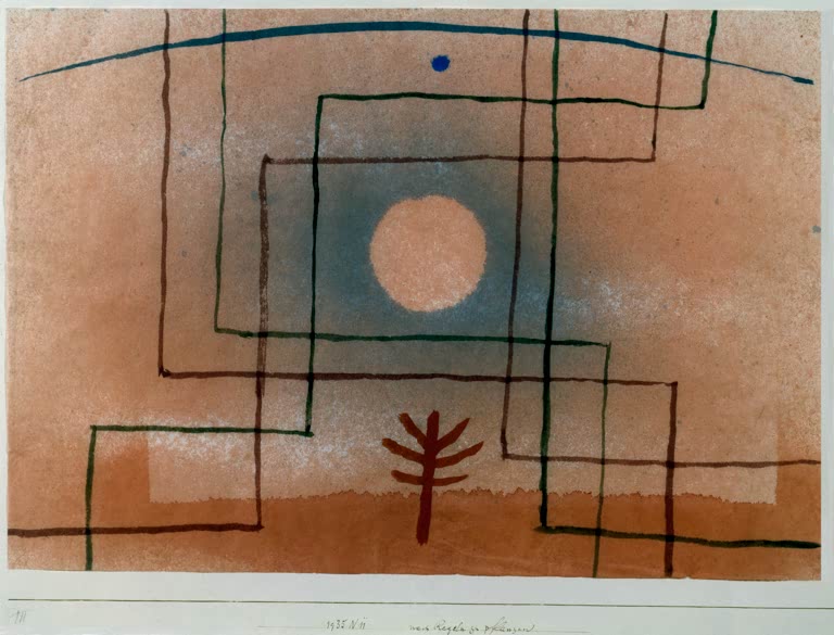 Kunstdruck „nach Regeln zu pflanzen“ von Paul Klee, handgefertigt in Deutschland