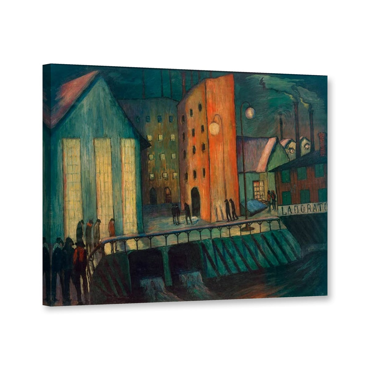 Nachtschicht von Marianne von Werefkin als Leinwand – Perspektivansicht