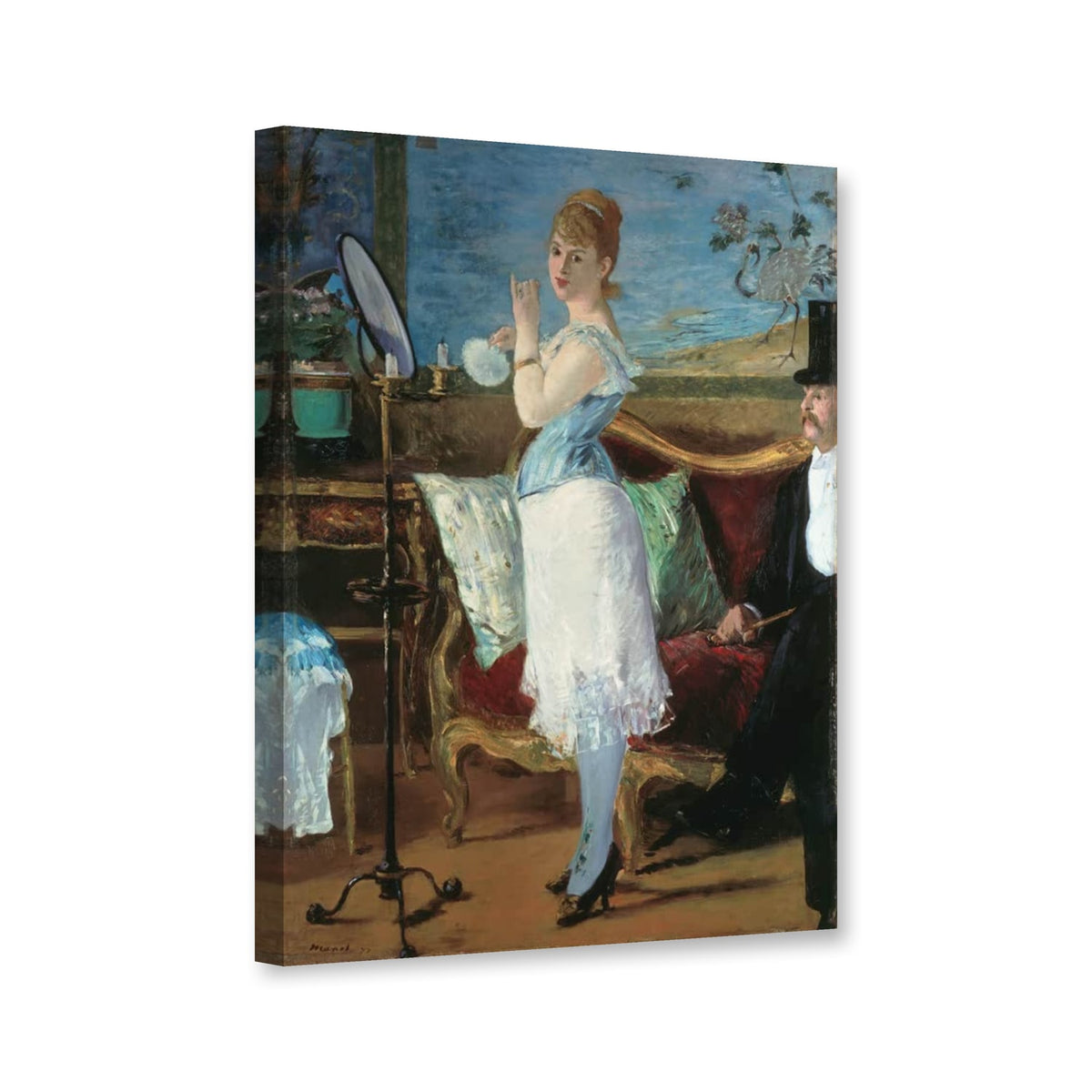 Nana von Édouard Manet als Leinwand – Perspektivansicht