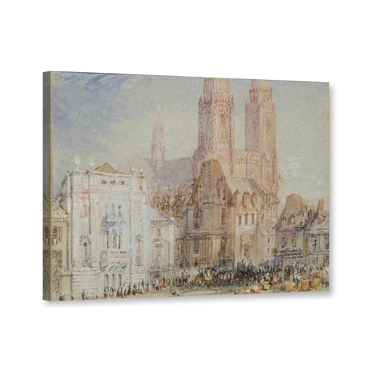 Orléans an der Loire von William Turner als Leinwand – Perspektivansicht