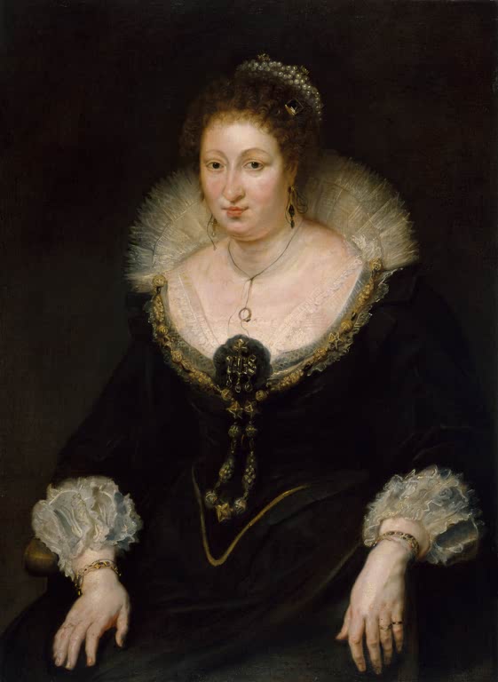 Peter Paul Rubens Alethea Talbot Gräfin von Arundel Kunstkopie, Bildnis in schwarzem Samt mit weißer Spitzenkrause
